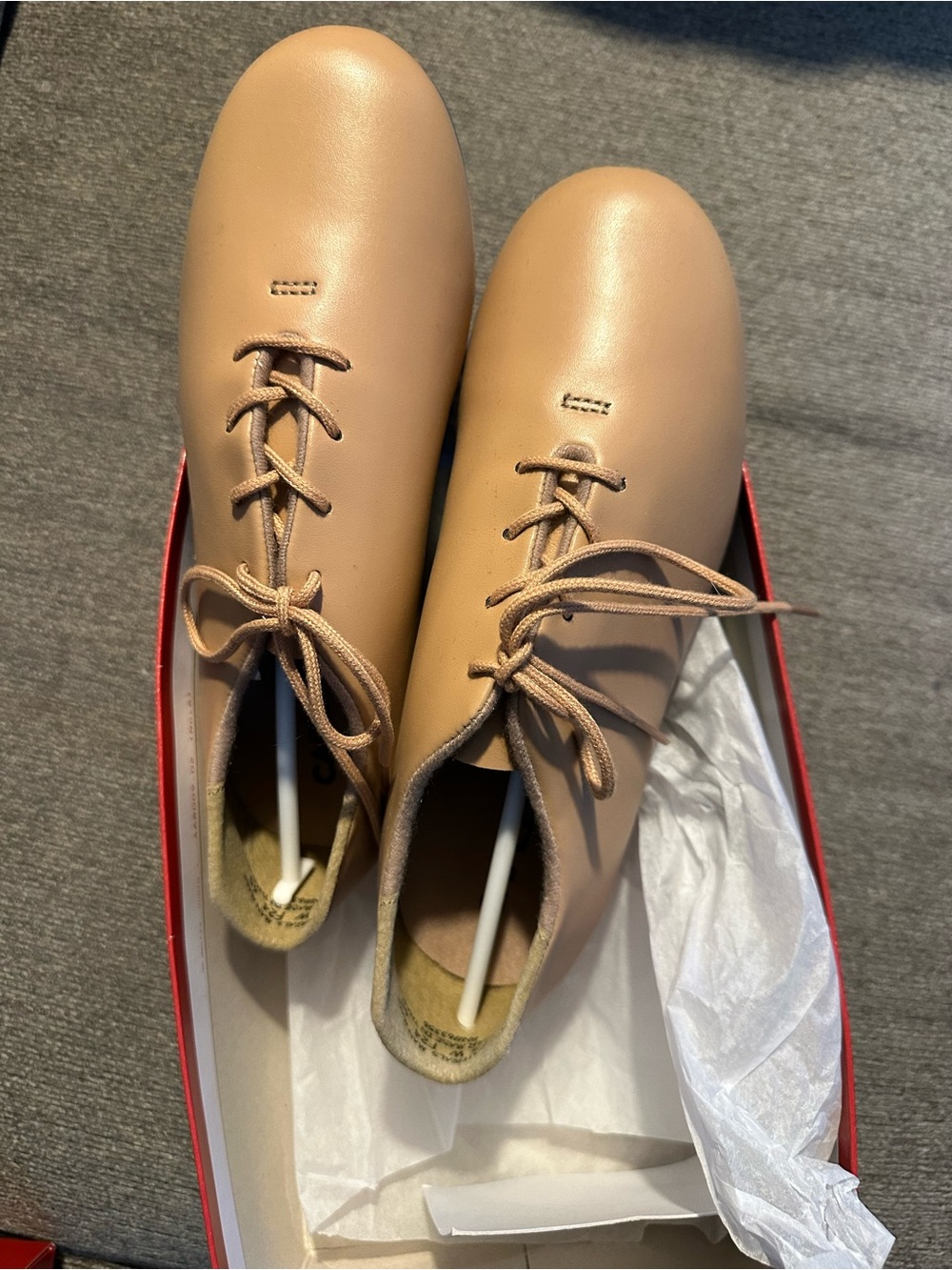 Capezio Tan Leather Tap Shoes